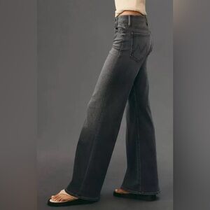 Mother Hustler Roller Heel X Marks The Spot Grey Wide Leg Jeans 27